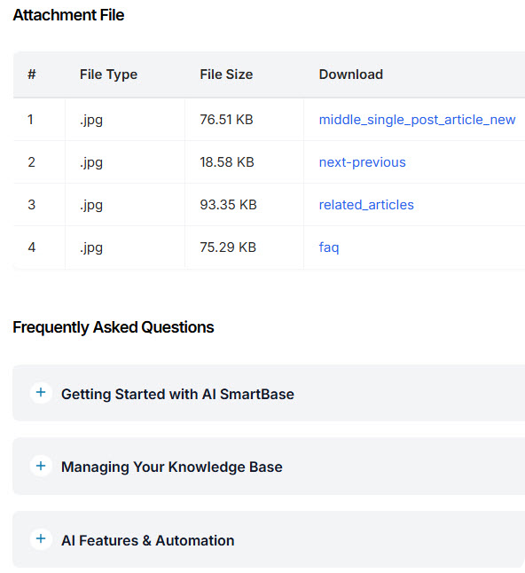 Attachments & FAQs
